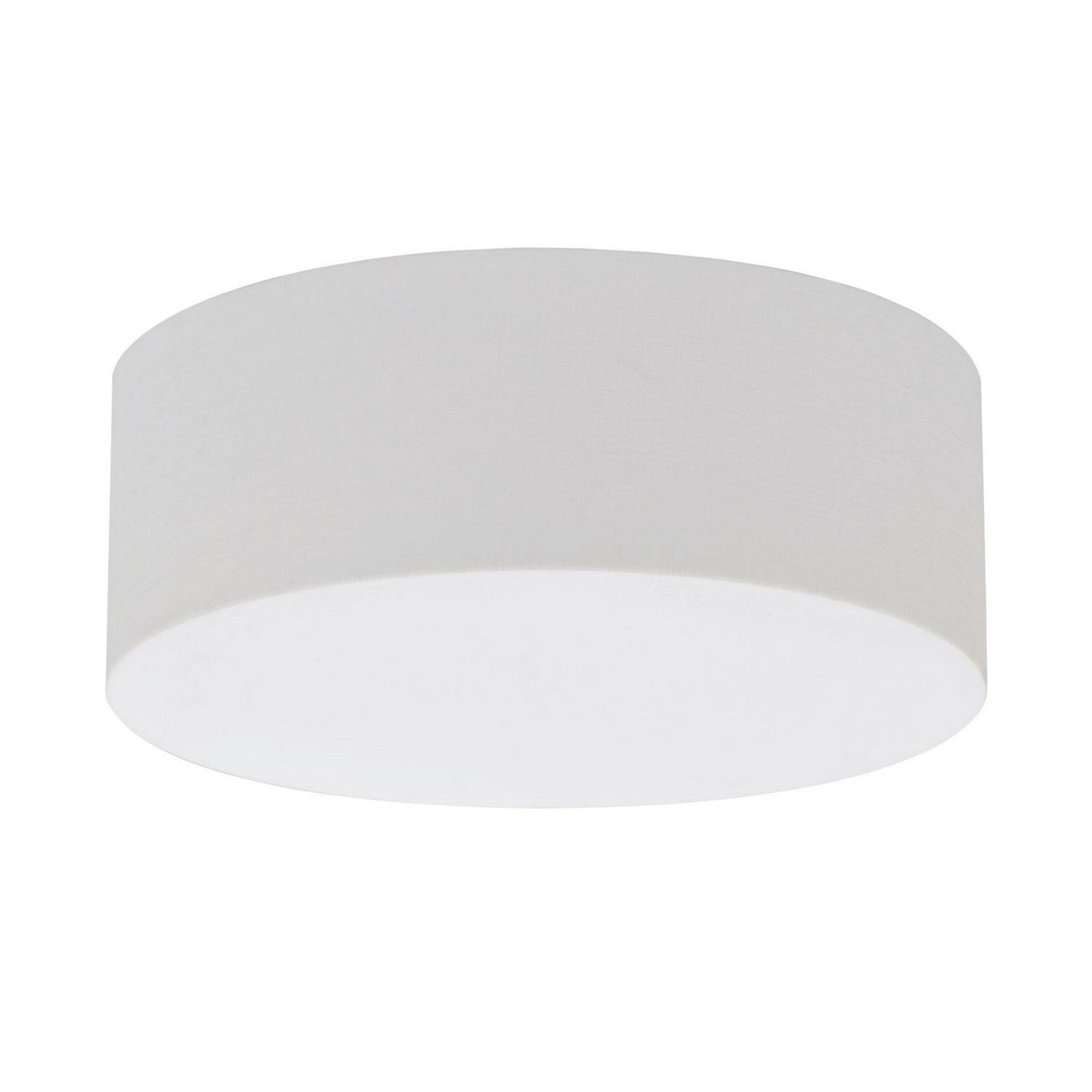 Anton 15 LED Flush Mount Ceiling Light Fixture - Linen White Finish with Battery Backup - Perfect for Bedroom, Kitchen, Hallway & Closet Lighting