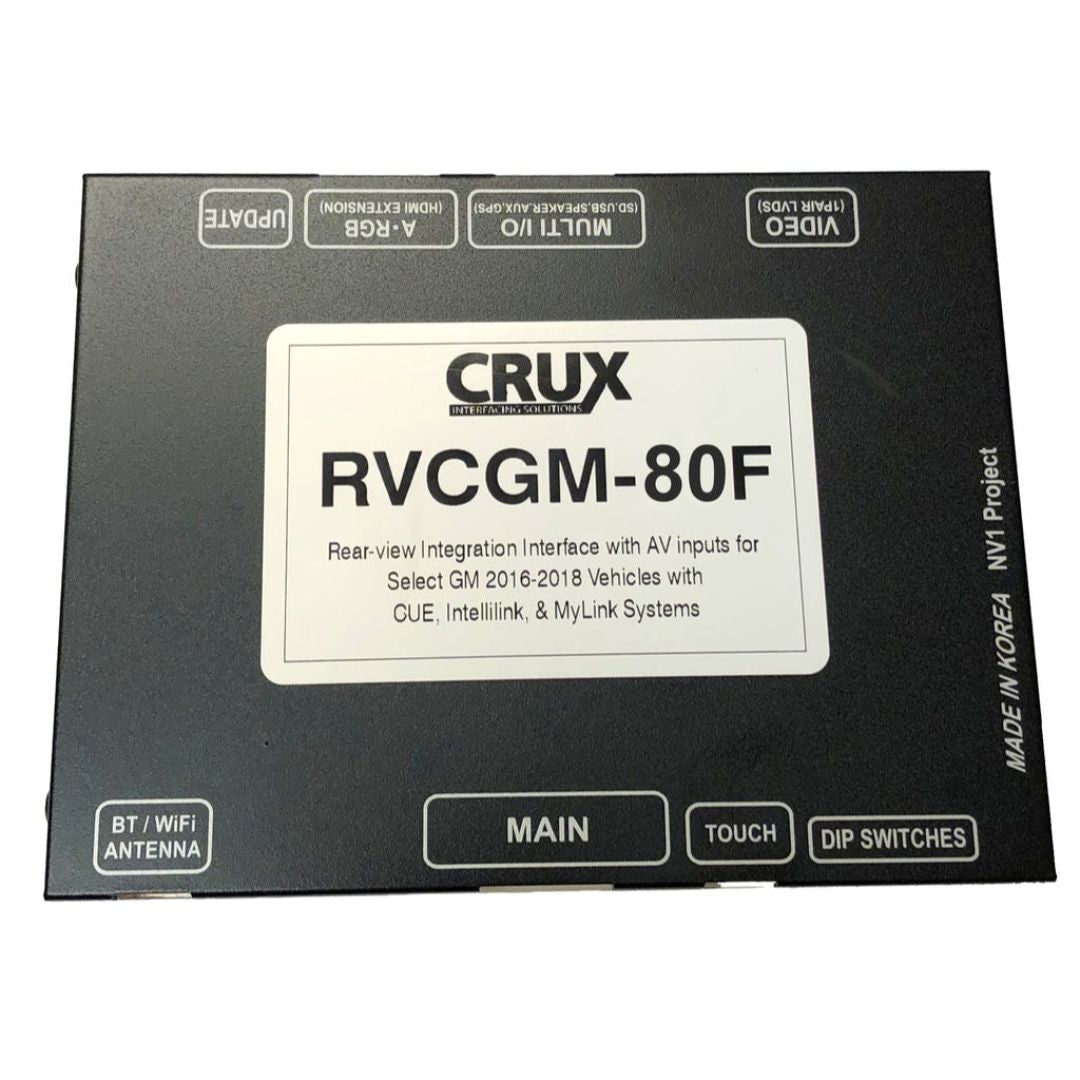 Crux RVCGM 80F Rear View Camera Interface with Sightline Safety View - Compatible with Select Cadillac Models | Seamless Backup Camera Integration for Enhanced Driving Safety