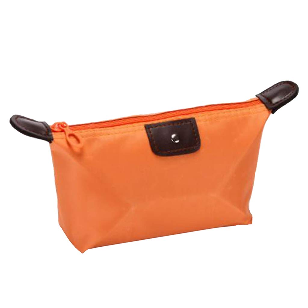 Pinakine® Waterproof Makeup Bag - Travel Cosmetic Pouch & Pencil Case for Women, Orange (70023000PNK) | Perfect for Travel, Gym, School & Daily Organization
