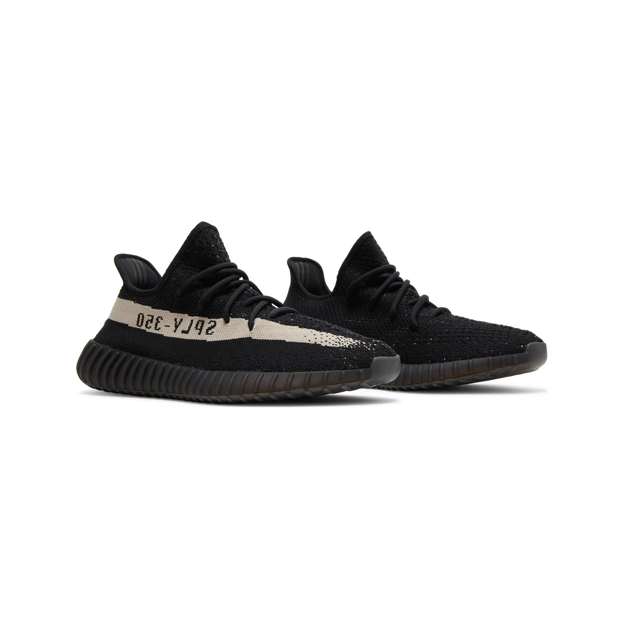 Adidas Yeezy Boost 350 V2 Core Black White Sneakers - Men's Running Shoes 2022 Edition | Comfortable Lightweight Athletic Footwear for Gym, Jogging & Casual Wear