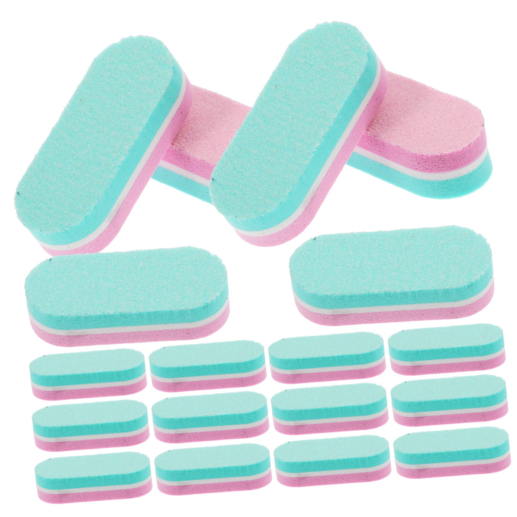 Beatifufu 40pcs Natural Sponge Nail Files & Buffers - Professional Nail Tools for Acrylic & Natural Nails - Mini Buffer Blocks for Smooth & Shiny Nails - Perfect for Home Manicures, Salons & DIY Nail Care
