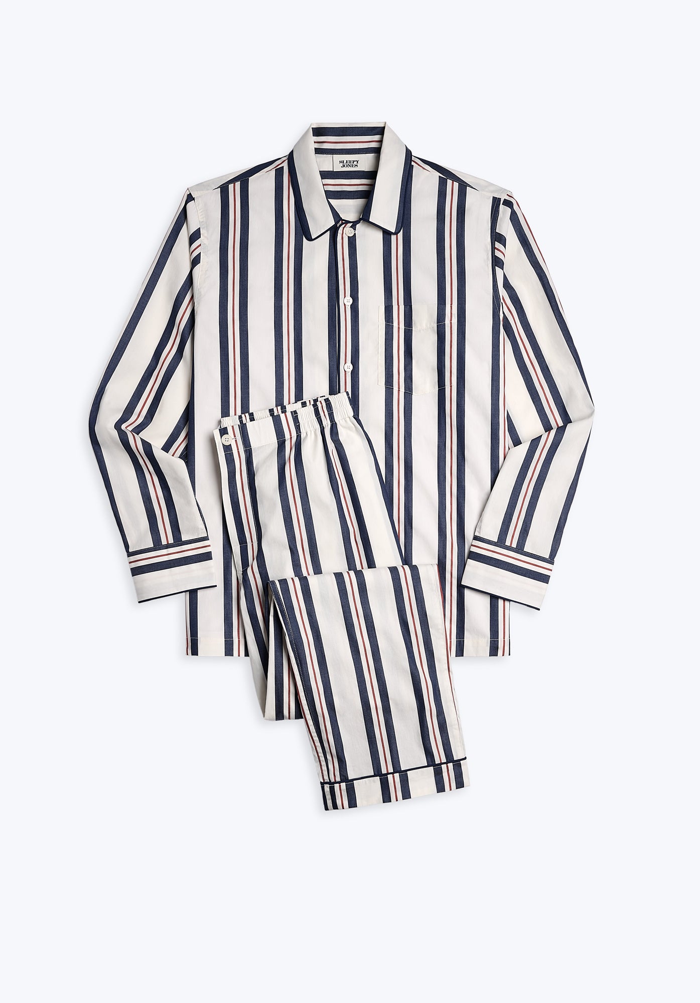 Henry Nautical Regimental Stripe Pajama Set - Soft Cotton Sleepwear for Men & Women, Perfect for Lounging & Relaxing at Home