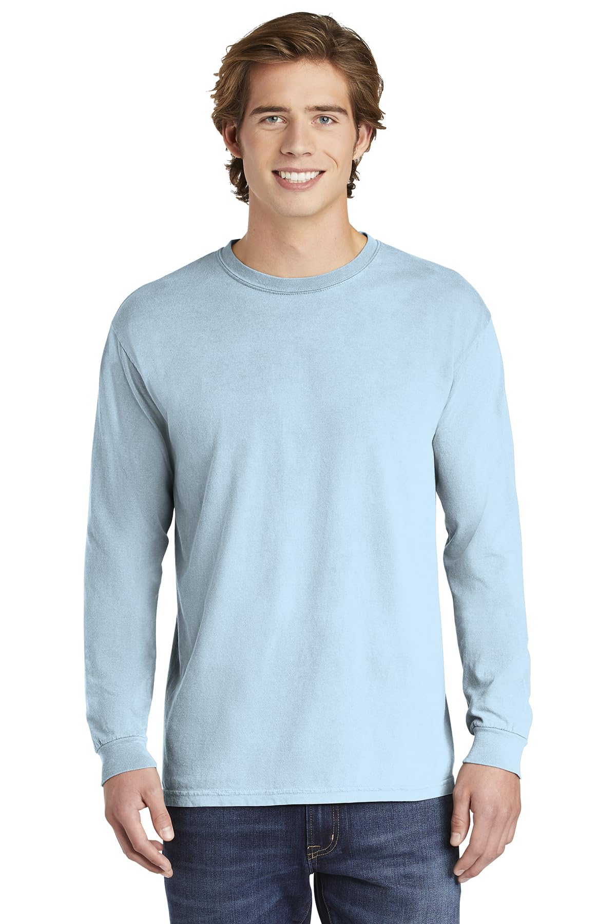 Comfort Colors Men's Long Sleeve T-Shirt | Soft Cotton Crewneck Tee | Style 6014 | Casual Wear & Layering Essential