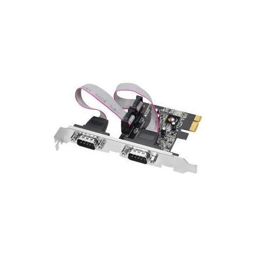 Dual PCIe 2-Port RS232 Serial Card - High Speed Serial Adapter for Industrial Automation & POS Systems