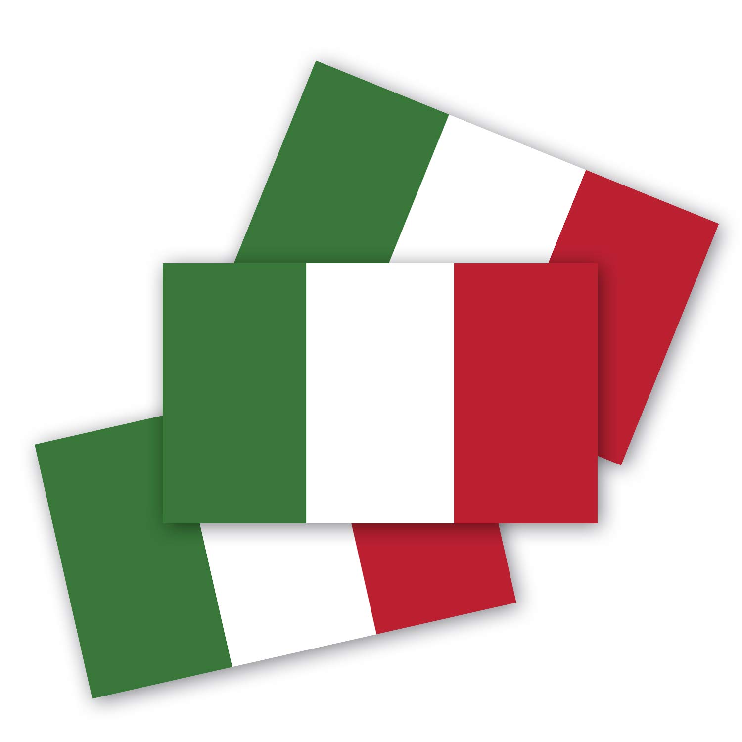 3-Pack 3x5 Italy Flag Stickers - Durable Waterproof Italian Flag Bumper Stickers for Cars, Laptops & Windows - Perfect for Sports Events, Travel & National Pride Decoration
