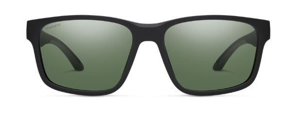 Basecamp Matte Black Polarized Sunglasses with ChromaPop Technology - Gray Green Lens for Outdoor Sports & Driving