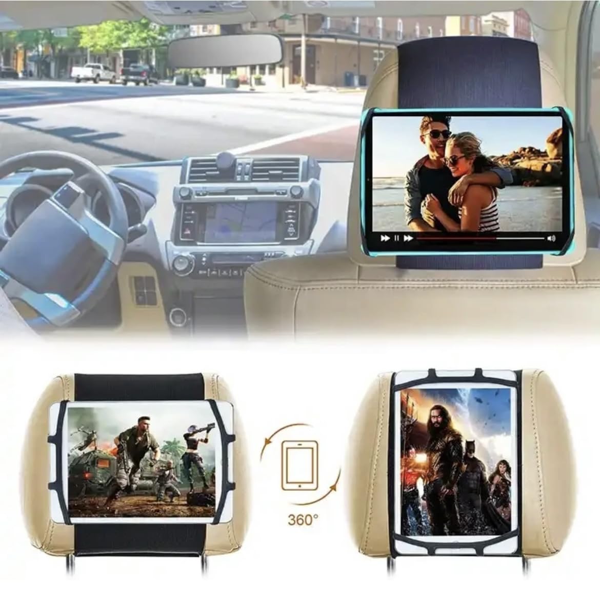 Car Tablet Holder for Back Seat - Universal 7-11
