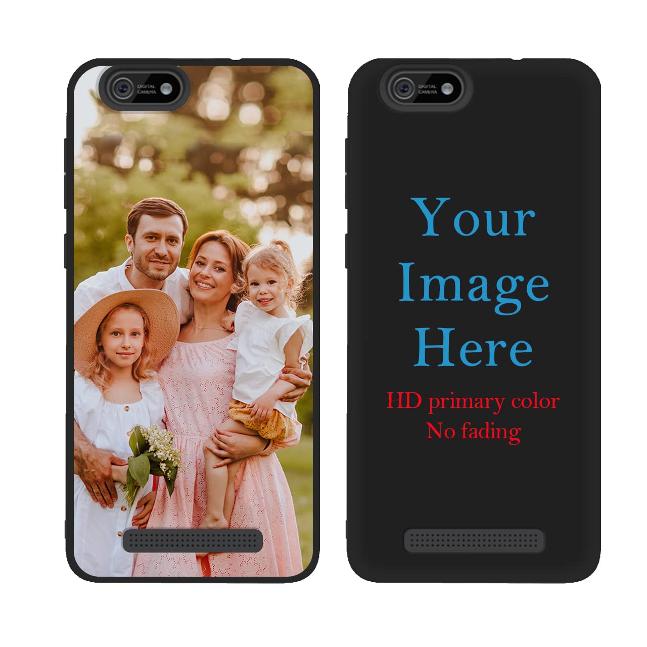 Custom Personalized Photo & Text Name Phone Case for Cloud Mobile Stratus C5 Elite & Stratus C5 - Anti-Scratch Soft TPU Protective Cover (Black) - Perfect Gift for Birthday, Anniversary & Daily Protection