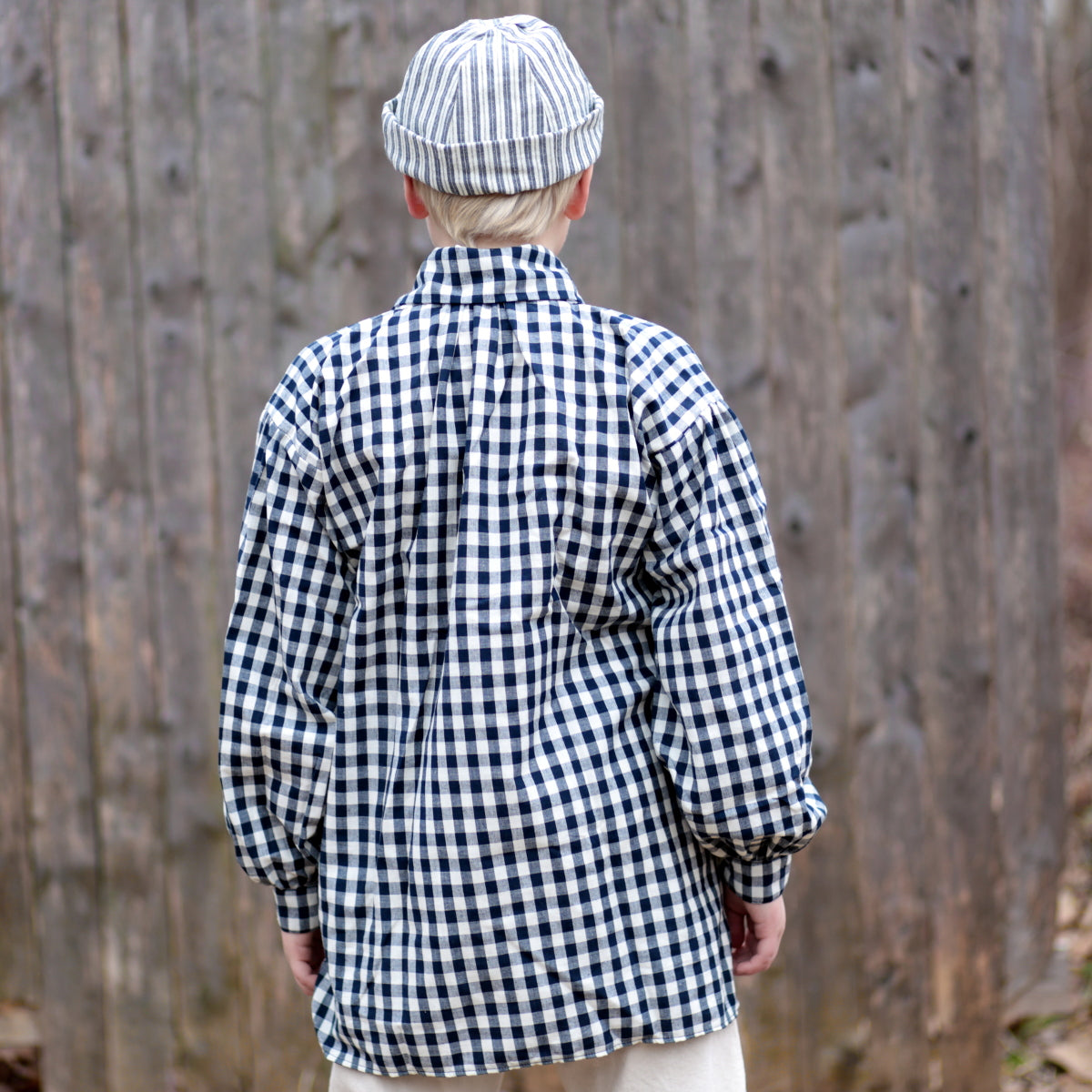 Boys' Blue Checked Work Shirt - Durable & Stylish for School, Outdoor Activities & Casual Wear