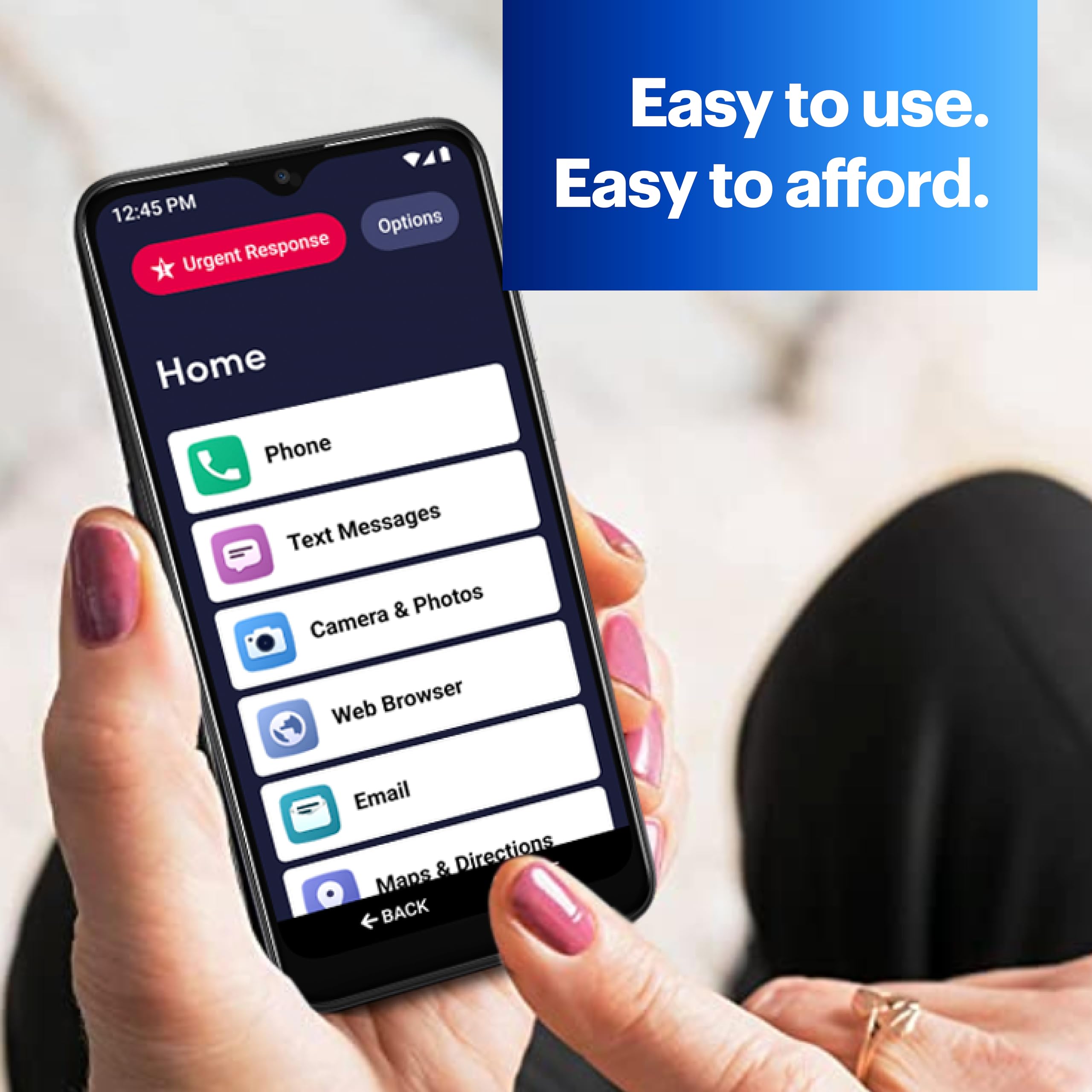 LIVELY Jitterbug Smart3 Senior Smartphone - Easy-to-Use Cell Phone for Elderly with Large Buttons & Bright Screen - Must Use Lively Service Plan - Perfect for Independent Seniors & Caregivers - Stay Connected Safely at Home or On-the-Go