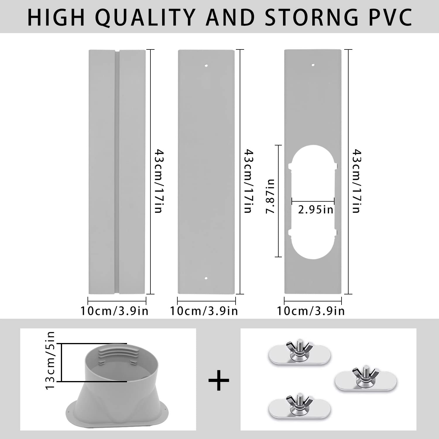 Portable Air Conditioner Vent Kit - Adjustable Window Seal Slide Kit for Sliding Window AC Unit, Fits 5.1