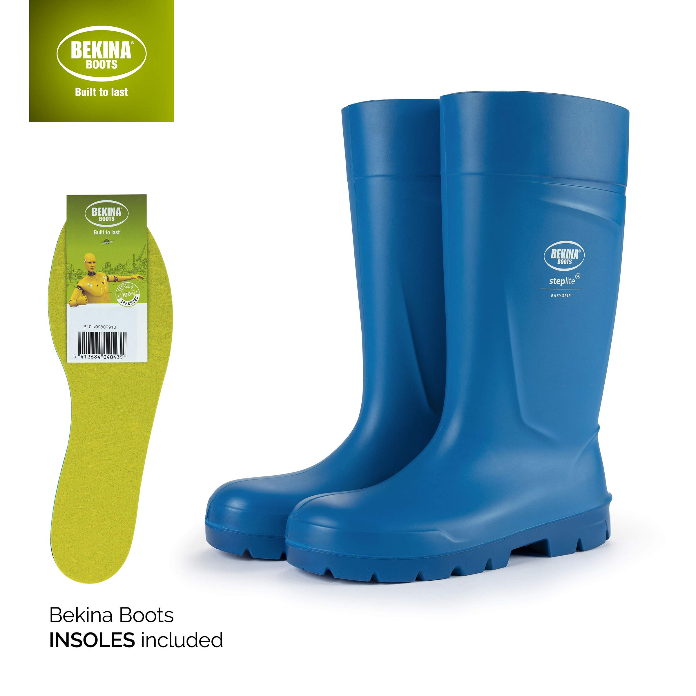 Bekina Steplite EasyGrip S4 Safety Toe Wellington Boots for Men & Women - Lightweight Waterproof Steel Toe Work Boots with SRC Certified Non-Slip Sole - Ideal for Construction, Farming, and Outdoor Work