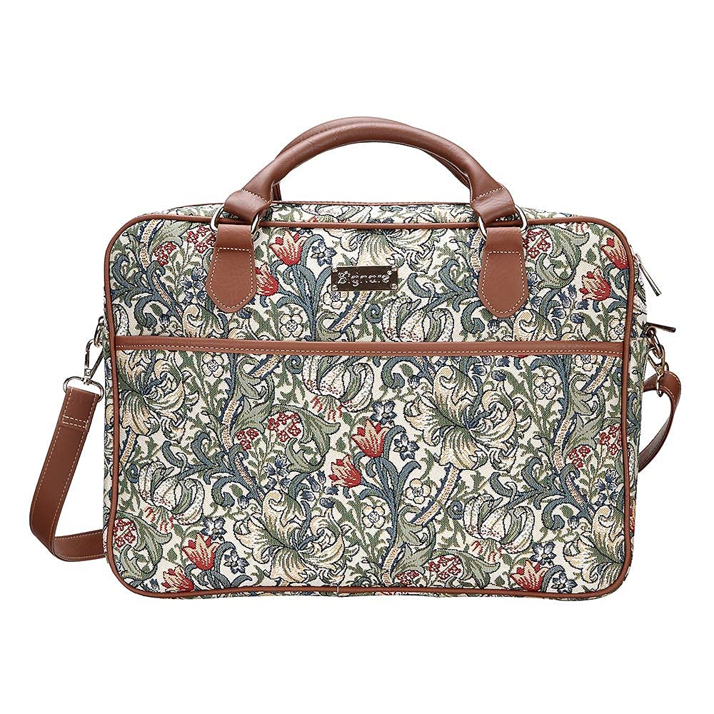 Signare Stylish Tapestry Laptop Bag for Women - 15.6 Inch Computer Messenger Briefcase - Perfect for Work, Travel & Business Meetings