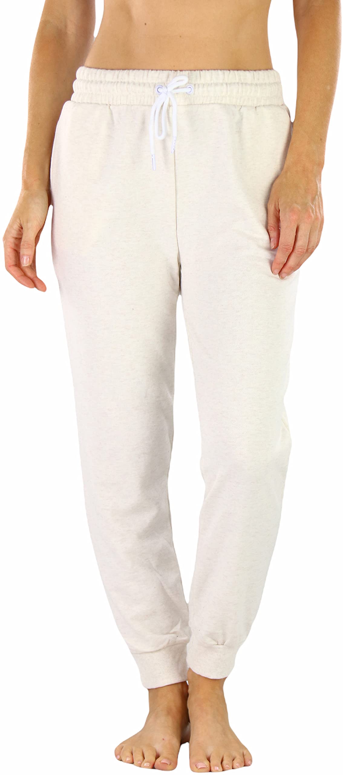 Stylish Women's French Terry Capri Jogger Pants with Drawstring Waistband - Comfortable Lounge Pants for Yoga, Running & Casual Wear