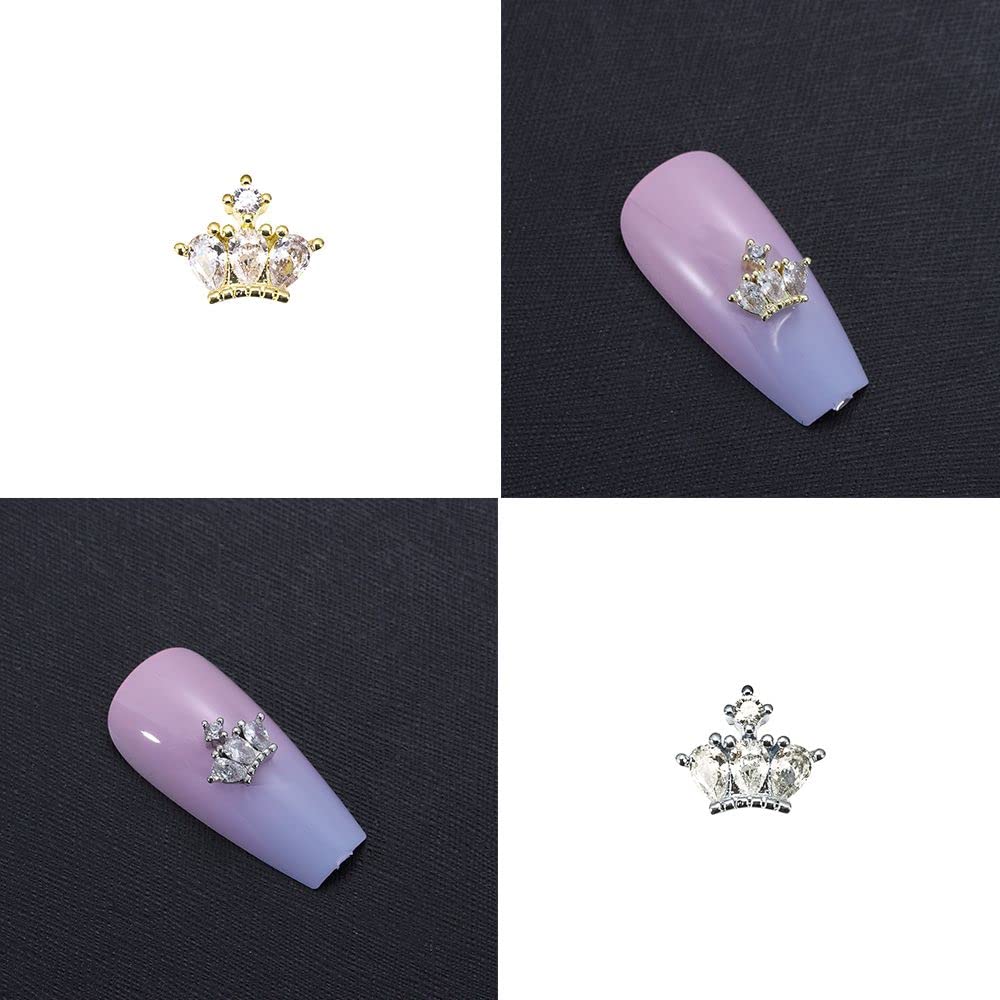 Silver & Gold Nail Art Rhinestones - Shining Crystal Nail Jewelry for Nail Decoration | Perfect for DIY Manicures, Nail Salons & Special Occasions
