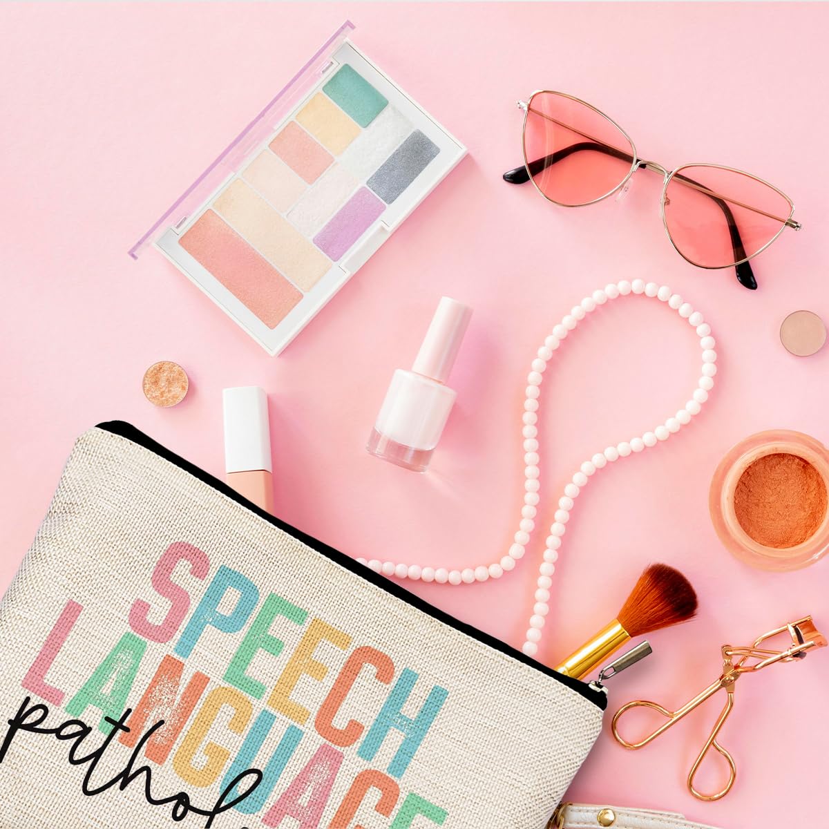 Speech Language Pathologist Gifts - SLP Makeup Cosmetic Bag for Women | Perfect Speech Therapist Appreciation Present | Ideal for Work, Travel & Daily Use
