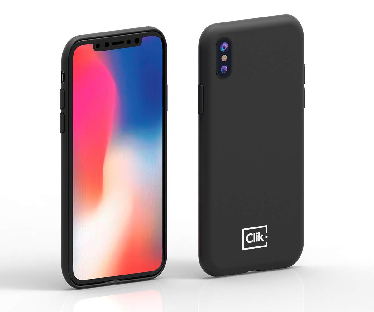 Premium Soft Liquid Silicone Case for iPhone Xs Max - Slim Rubber Protective Cover | Shockproof & Anti-Slip Phone Case | Perfect for Work, Travel & Everyday Use (Black)