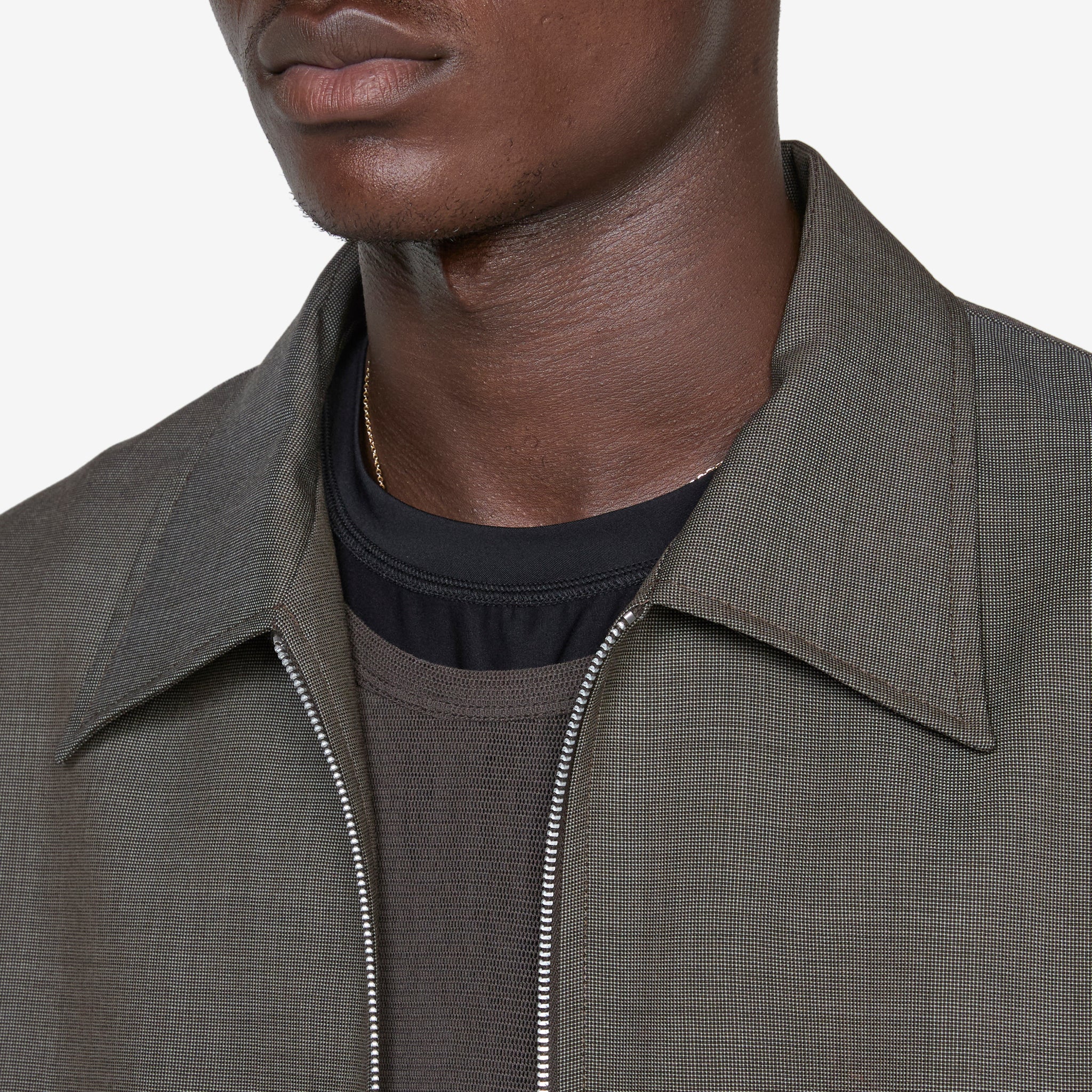 Mini Jacket Grey Atom Check Wool - Stylish & Warm Winter Coat for Women & Men - Perfect for Office, Travel & Outdoor Activities