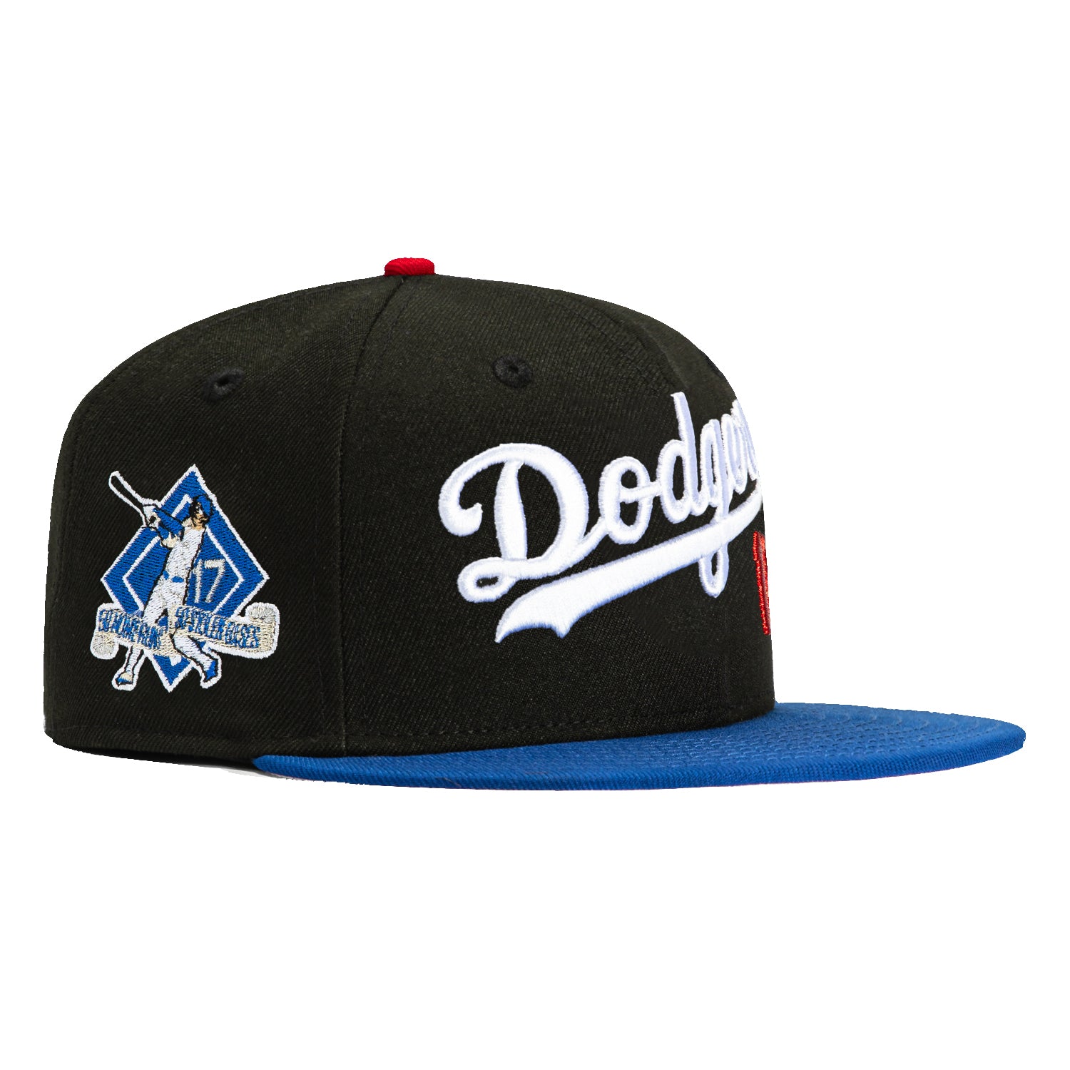 New Era 59Fifty Los Angeles Dodgers Shohei Ohtani 50/50 Patch Script Hat - Black & Royal Blue - Official MLB Baseball Cap for Men - Perfect for Games, Collecting & Streetwear Fashion