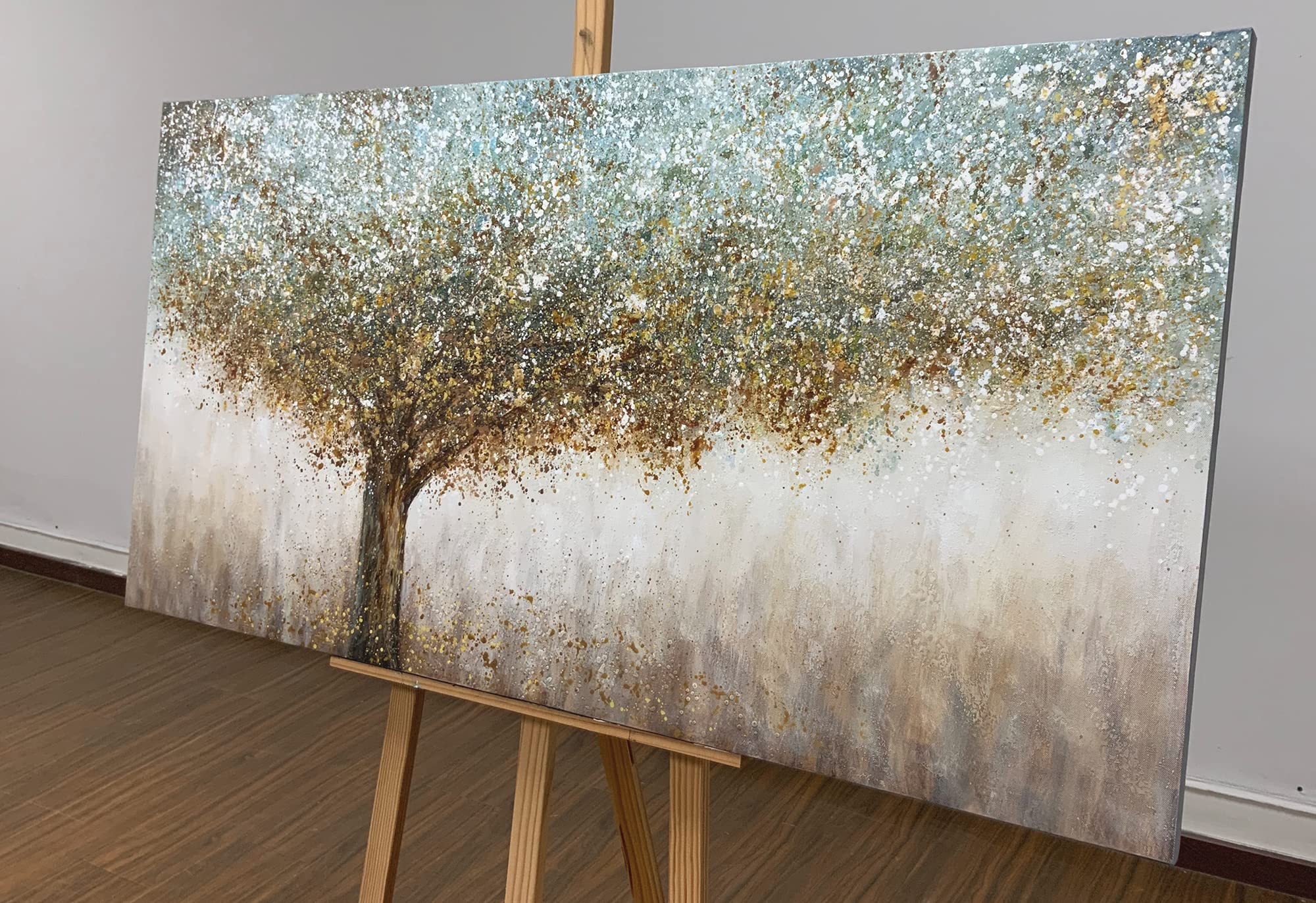 30x60 Inch Abstract Canvas Wall Art - 100% Hand-Painted Oil Painting Framed Contemporary Decor for Living Room, Bedroom & Office | Tiancheng Art