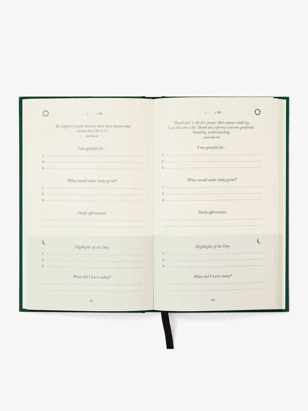 Intelligent Change Five Minute Journal - Earth Green | Daily Gratitude & Mindfulness Practice for Self-Improvement & Happiness | Perfect for Morning Routine, Personal Growth & Mental Wellness
