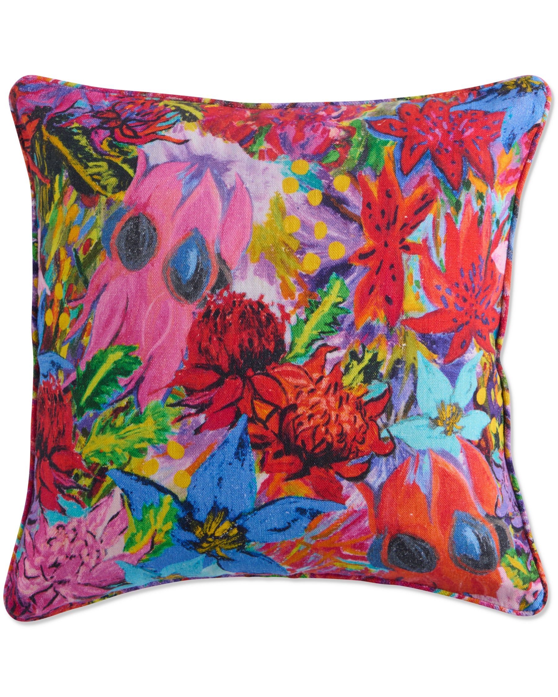 Kip&Co x Jenny Kee Growing The Peace Upholstery Cushion Cover - Bohemian Style Home Decor for Sofa, Bed, Chair - Perfect for Living Room, Bedroom & Nursery