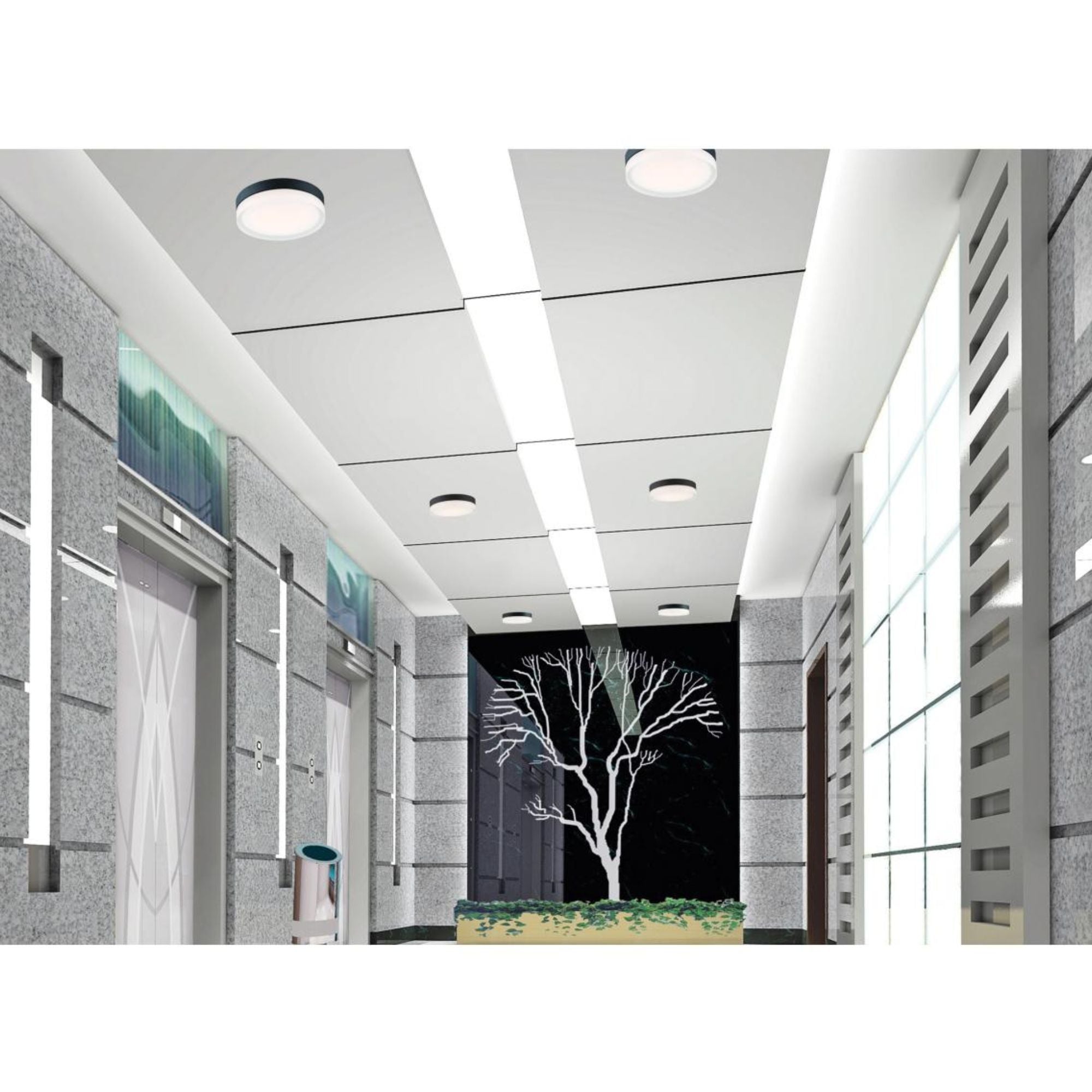 8 Inch Round Flush Mount LED Retrofit Kit - 3200 Lumens, Selectable CCT (3000K/4000K/5000K), 120-277V - Perfect for Kitchen, Bathroom & Basement Lighting
