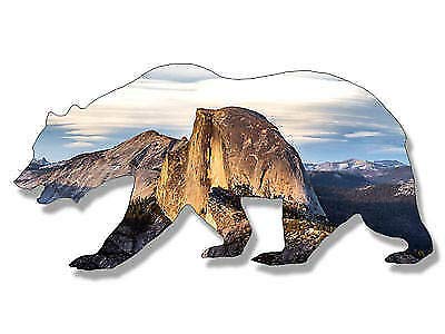 California Bear Shaped Yosemite Half Dome Magnet Sticker - 2.5x5 Inch National Park RV Vinyl Decal for Cars, Coolers & Outdoor Gear