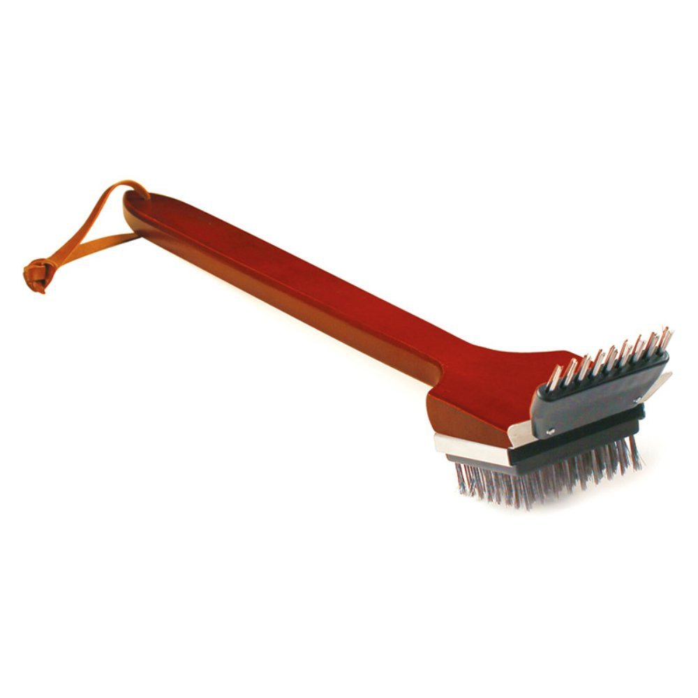 Premium Wooden Grill Brush - Heavy Duty BBQ Cleaning Tool for Grates, Griddles & Smokers - Perfect for Outdoor Cooking, Camping & Backyard BBQs