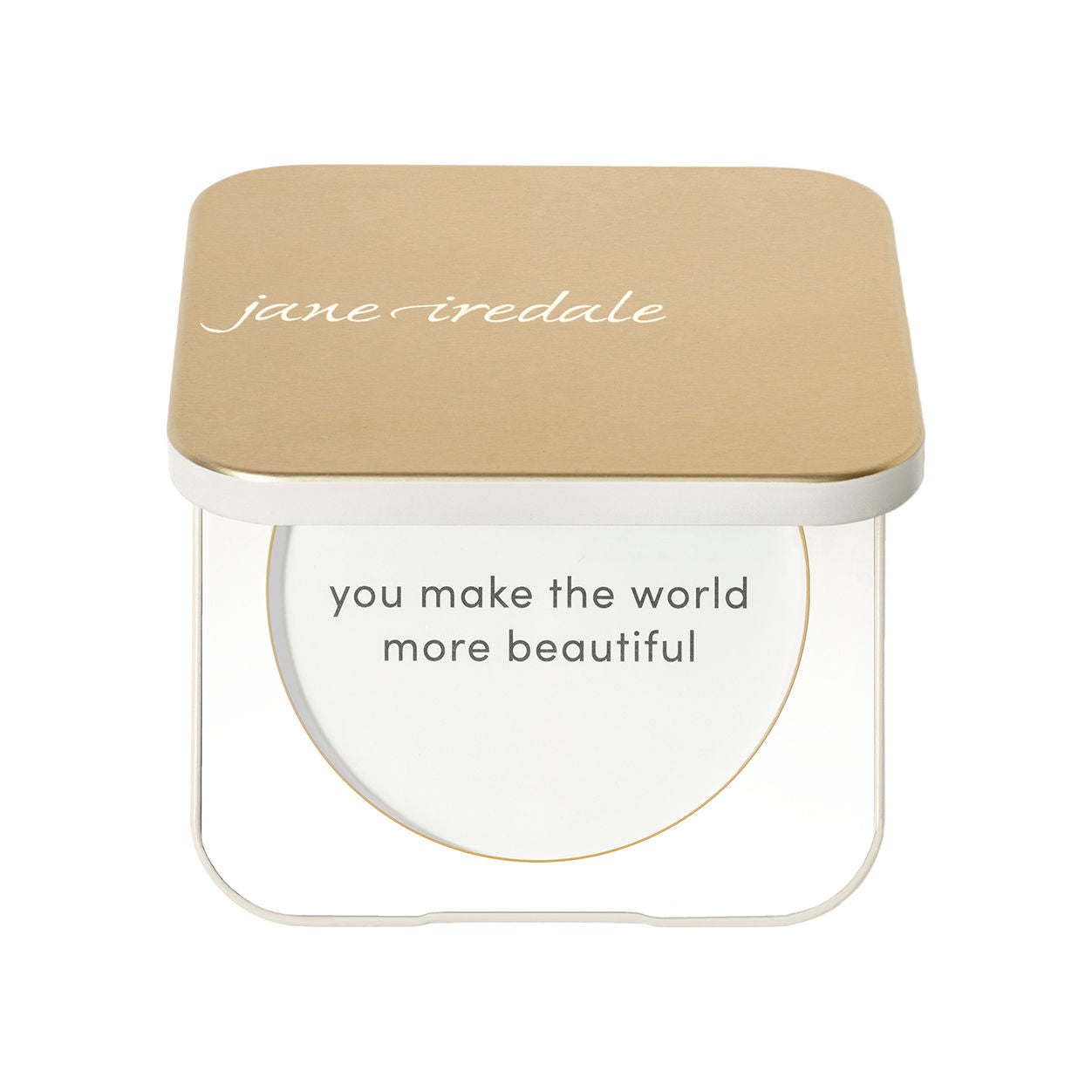 Refillable Gold Compact Mirror - Portable Makeup Mirror for Touch-Ups On The Go - Perfect for Travel, Home, and Office Use