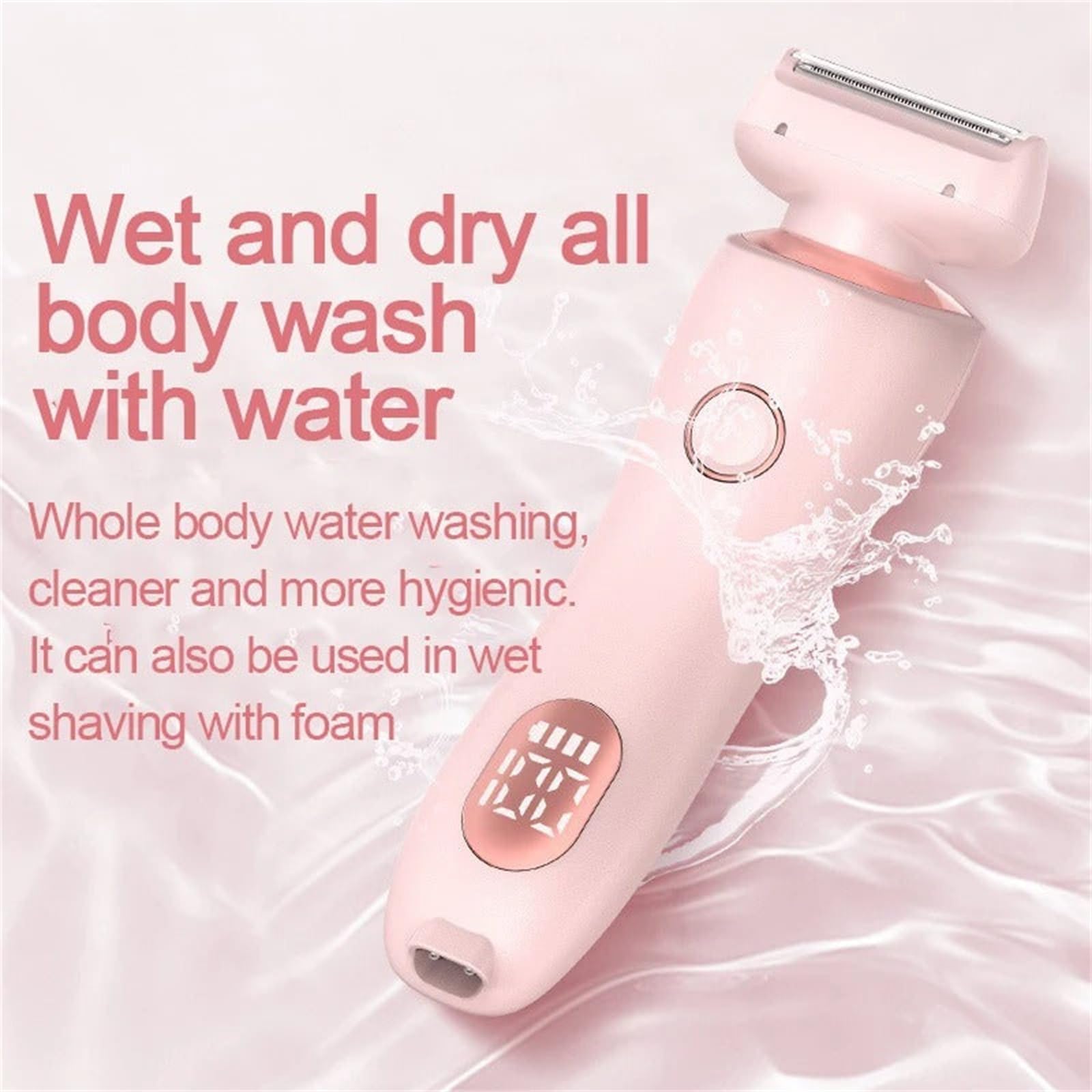 Elunara Silkglide Pro 3.0 Electric Razor for Women - 2-in-1 Rechargeable Shaver with Pink & Blue Blades - Smooth Legs, Underarms & Bikini Line - Perfect for Travel, Gym & Everyday Use