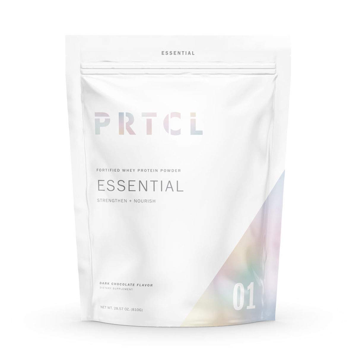 PRTCL Essential Dark Chocolate Whey Protein Powder - 2 lbs (30 Servings, 20g Protein per Scoop) | Post-Workout Recovery, Muscle Building & Healthy Snacking for Athletes & Fitness Enthusiasts