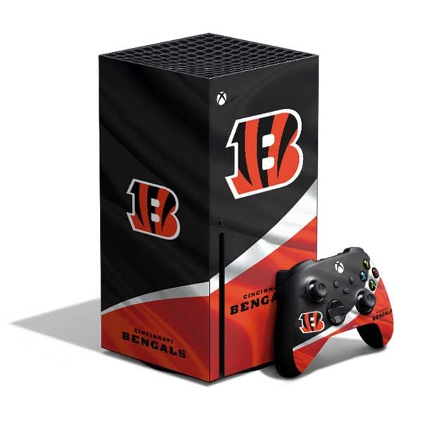 Official NFL Cincinnati Bengals Gaming Skin Decal for Xbox Series X Bundle - Custom Protective Vinyl Wrap for Enhanced Grip & Style - Perfect for Gaming Enthusiasts & Sports Fans