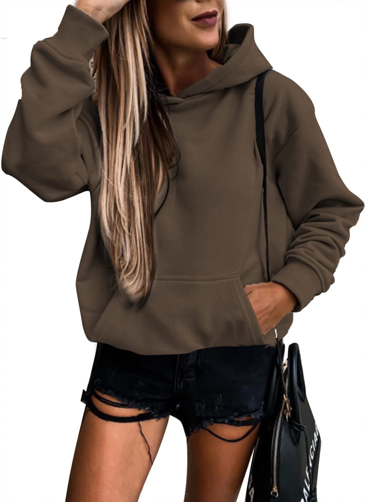 ASVIVID Women's Lightweight Casual Hoodies - Long Sleeve Pullover Sweatshirt with Pocket, Loose Fit Yoga Running Travel Hoodie | Gym Workouts, Outdoor Activities, Coffee Dates & Home Relaxation | Perfect for Spring, Fall & Summer Wear | Office Commute, Weekend Trips & Everyday Casual Style | Ideal for Workouts, Travel, Lounging & Streetwear Fashion