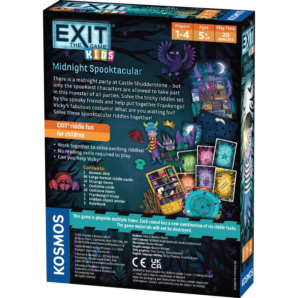 EXIT: The Game – Kids Midnight Spooktacular | Fun Family Escape Room Board Game for Kids Ages 8+ | Perfect for Halloween Parties & Family Game Nights