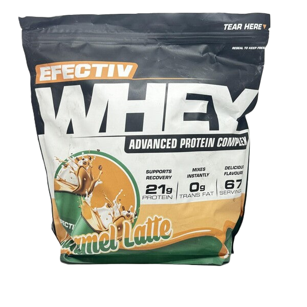 Efectiv Nutrition Whey Protein Powder - 2000g (4.4 lb) for Muscle Growth & Recovery | Post-Workout & Meal Replacement | Unflavored