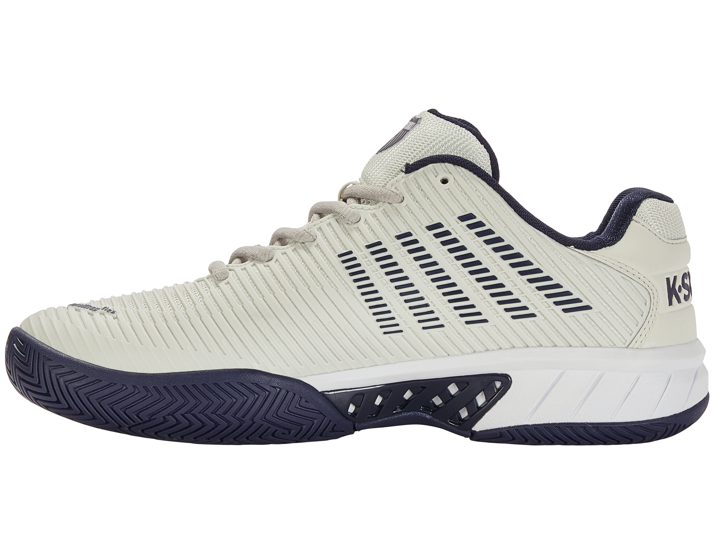 Hypercourt Express 2 Tennis Shoes - Vaporous Gray/White/Peacoat | Lightweight & Durable Court Sneakers for Men | Perfect for Tennis, Pickleball & Casual Wear