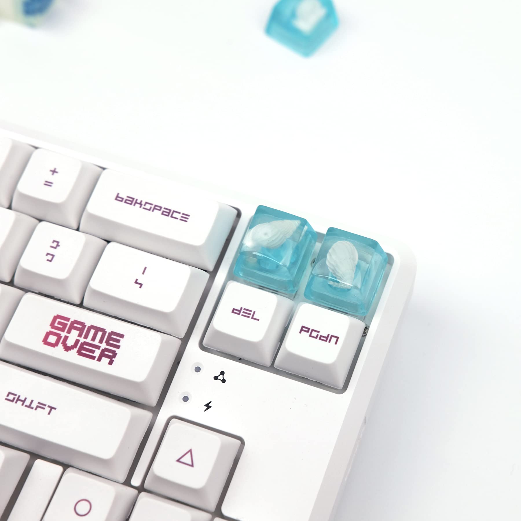Blue Roses Resin Keycap for Cherry MX - Gaming Keyboard Decoration Gift