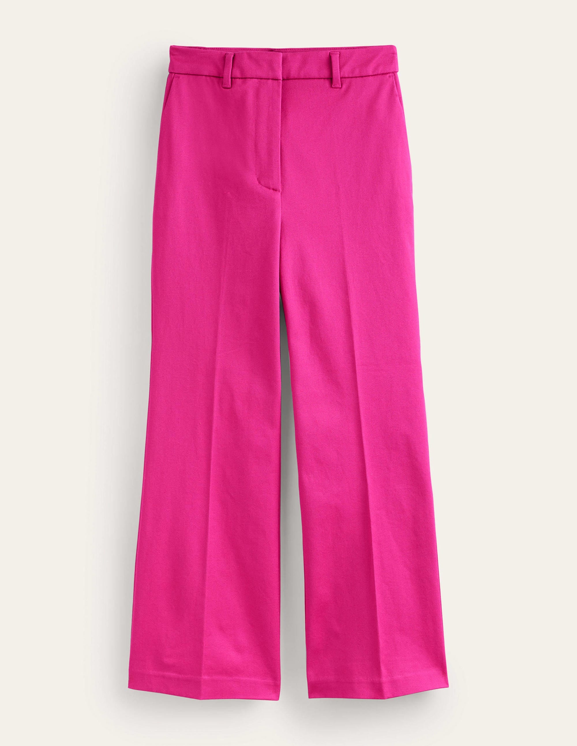 Women's Bi-Stretch Crop Flare Pants in Magenta - Comfortable High-Waisted Yoga Pants for Workout, Lounge & Casual Wear