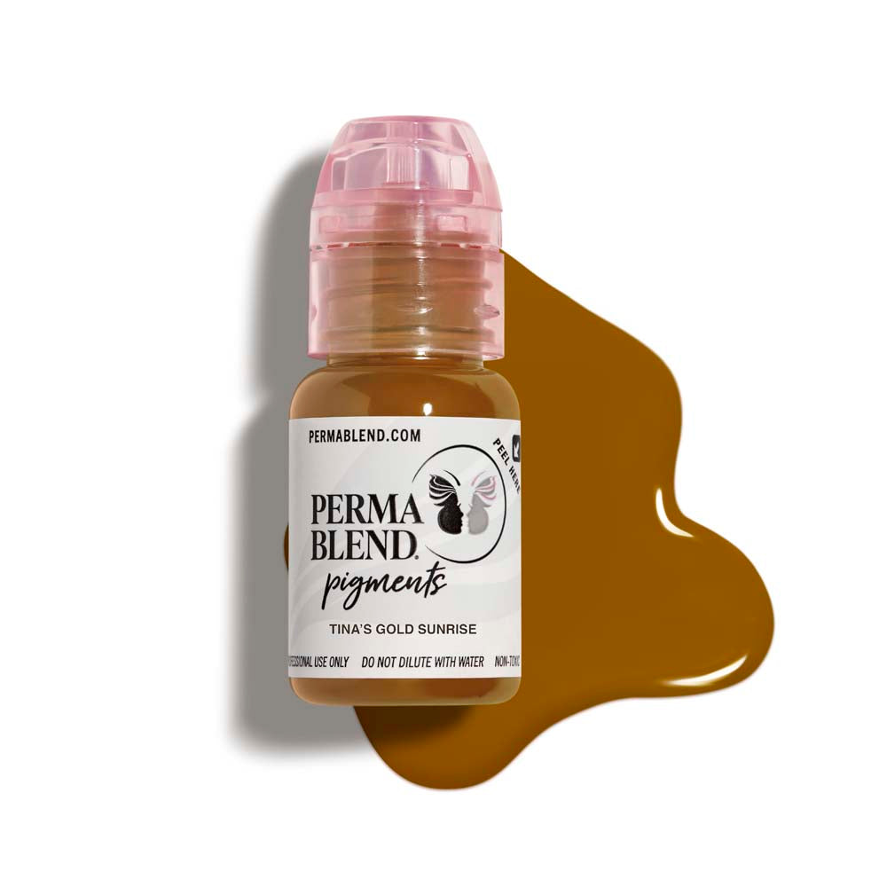 Perma Blend Tina's Golden Sunrise Pigment - Professional Cosmetic Powder for Makeup, Tattoo & Body Art - Perfect for Artists, DIY Beauty & Special Effects