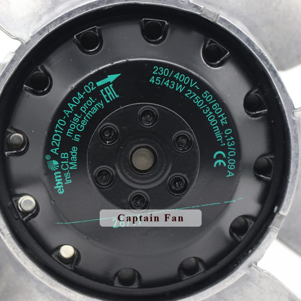 EBM Papst A2D170-AA04-02 43W 230V AC Axial Fan - High Performance Cooling Fan for Inverters, Motors & Industrial Equipment | Durable & Energy Efficient Ventilation Solution