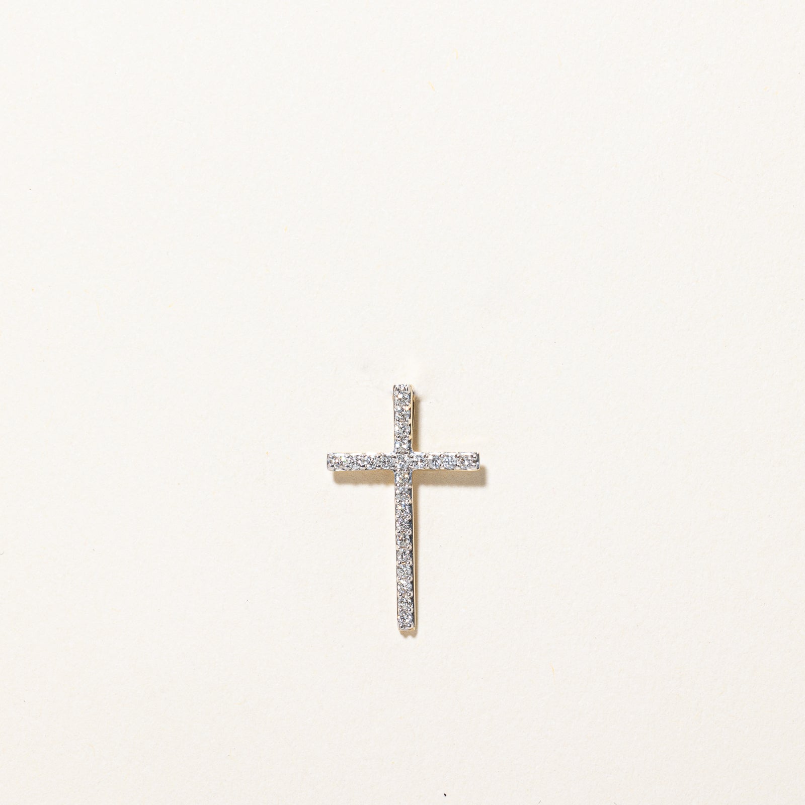 0.12ctw Diamond Cross Pendant Necklace for Women - Elegant 14K Gold Religious Jewelry Gift for Baptism, First Communion & Everyday Wear