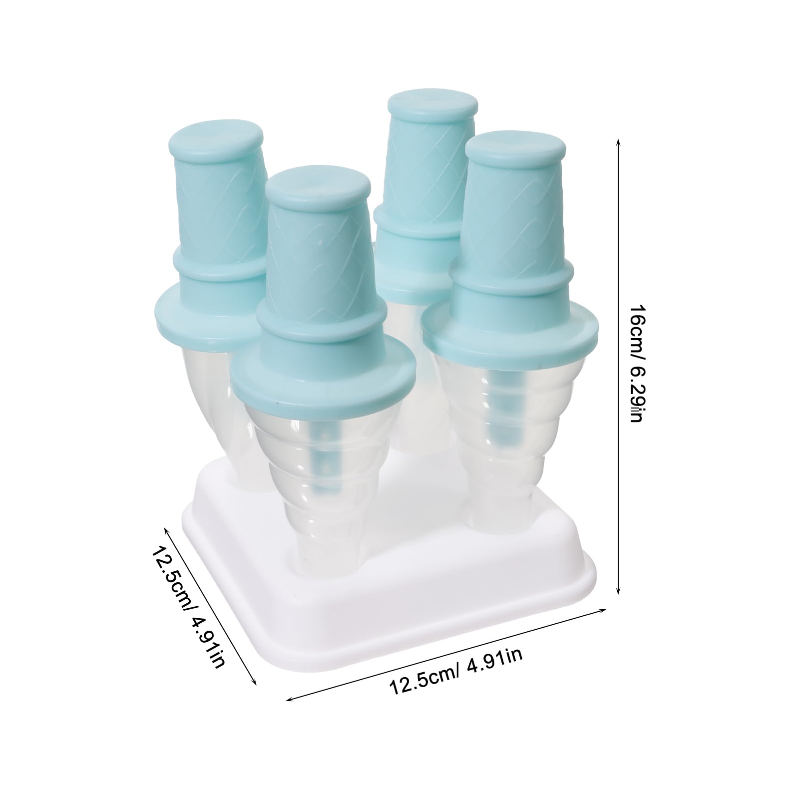 DOITOOL Silicone Popsicle Mold with 4 Reusable Ice Cream Molds - Easy Release DIY Homemade Ice Pop Maker for Kids & Adults - Perfect for Summer Treats, Birthday Parties and Family Fun