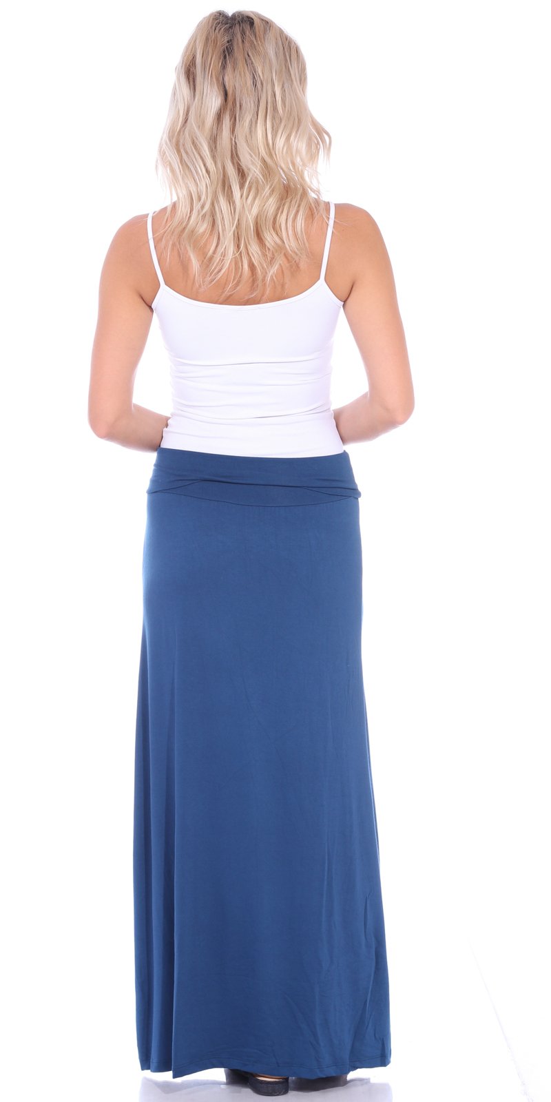 Popana Women's Long Maxi Skirt Cover Up - Casual Fold Over Plus Size Summer Skirt for Beach, Vacation & Boho Outfits | Lightweight Flowy Boho Skirt for Women