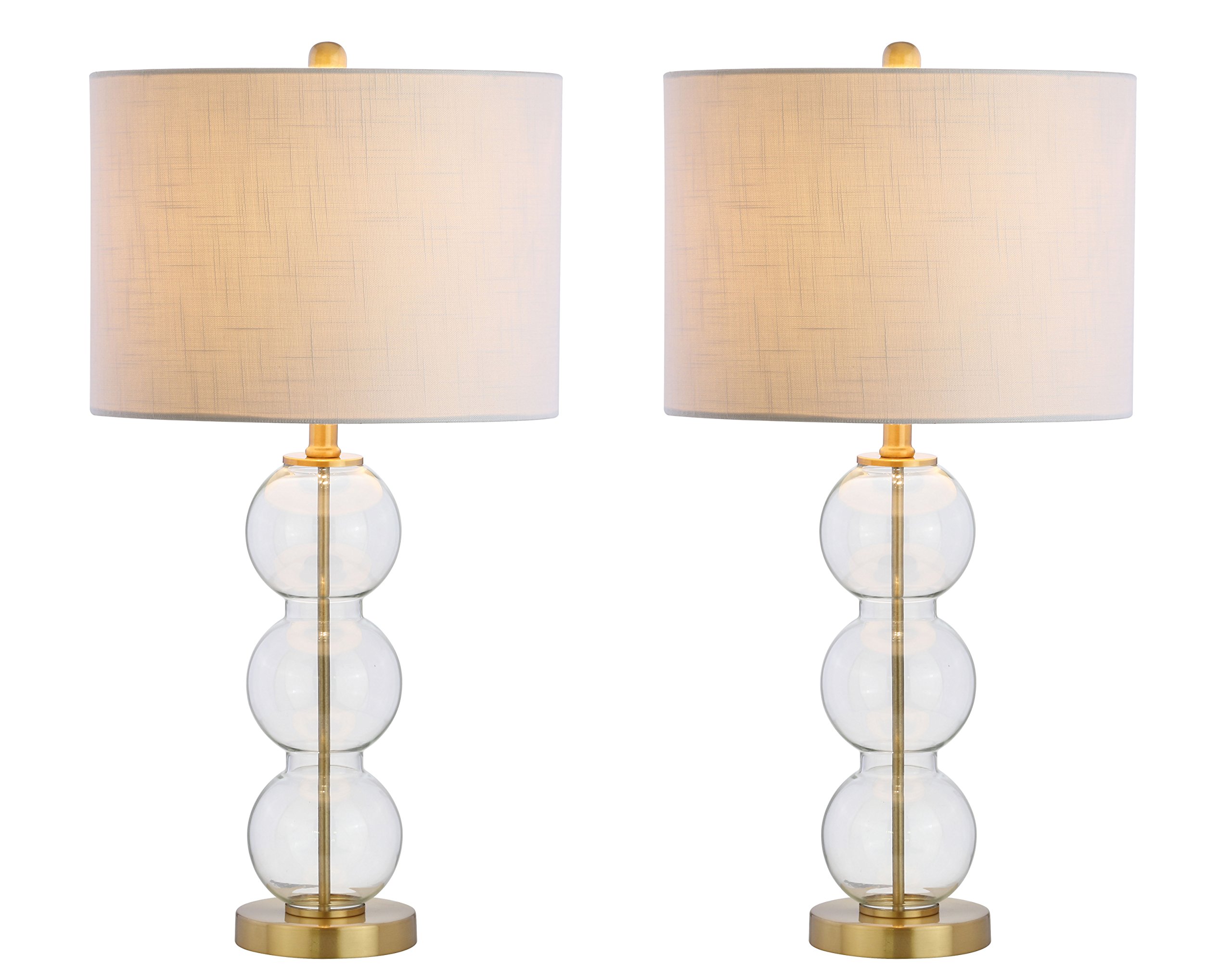 Jonathan Y JYL1070A-SET2 Set of 2 Modern Glass Triple-Sphere LED Table Lamps - 27