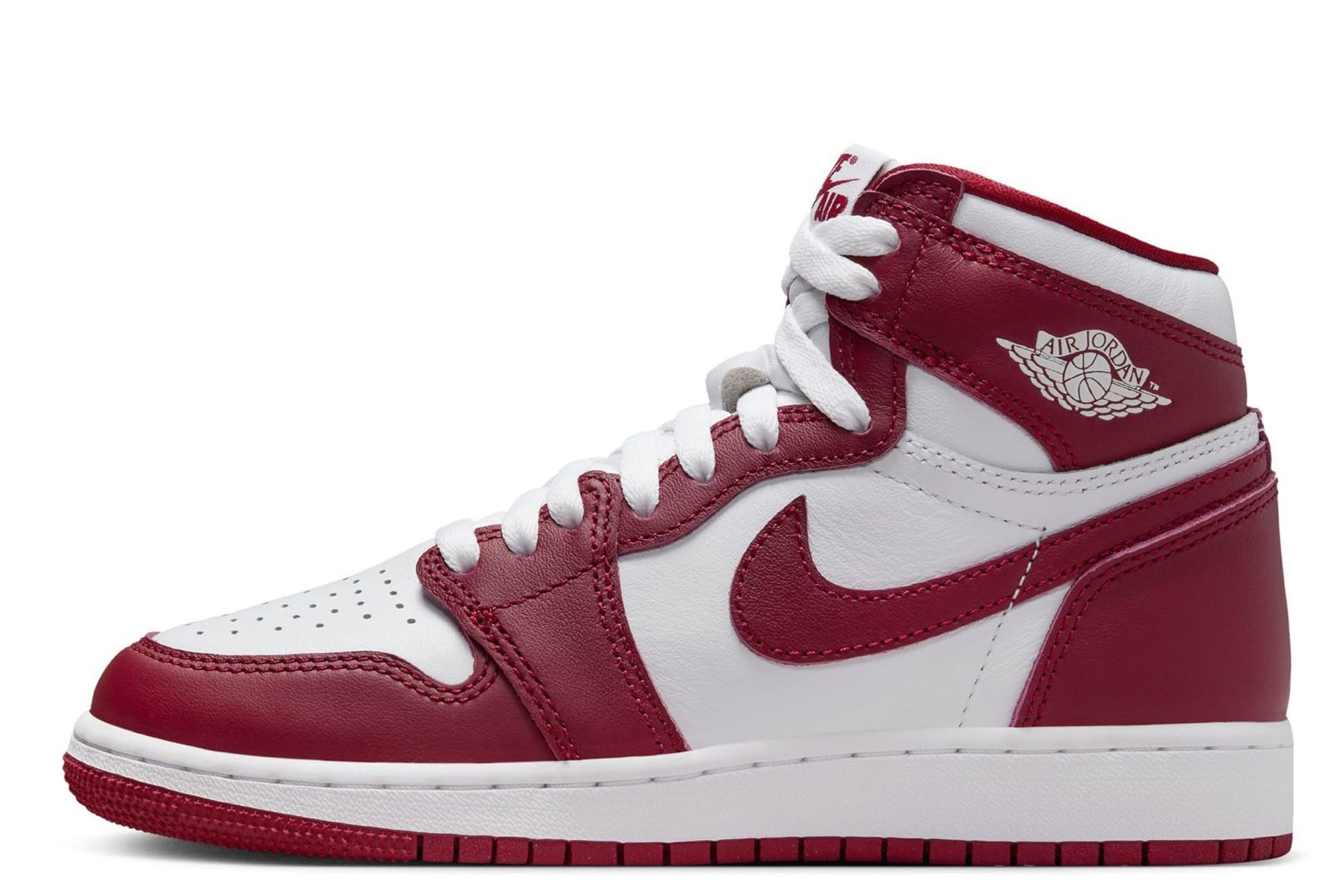 Jordan Retro High OG Artisanal Red White Team Red Big Kids Basketball Shoes (FD1437-160) - Size 5 - Perfect for School, Sports & Streetwear Fashion