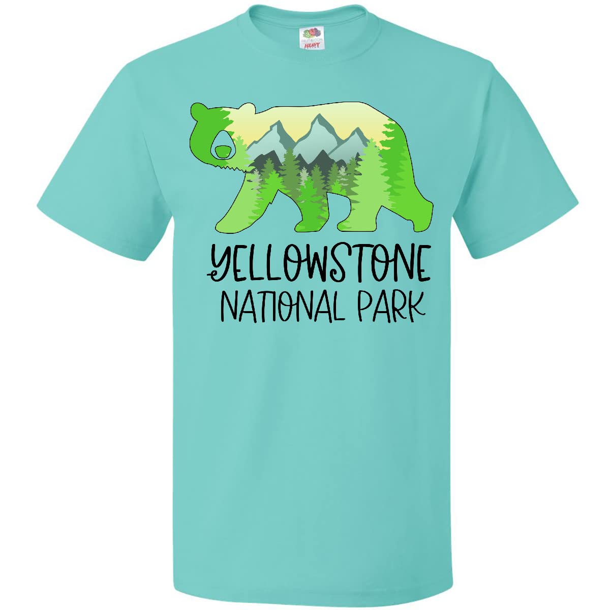 Yellowstone National Park T-Shirt with Mountains & Bear Design - Perfect for Hiking, Camping & Outdoor Adventures