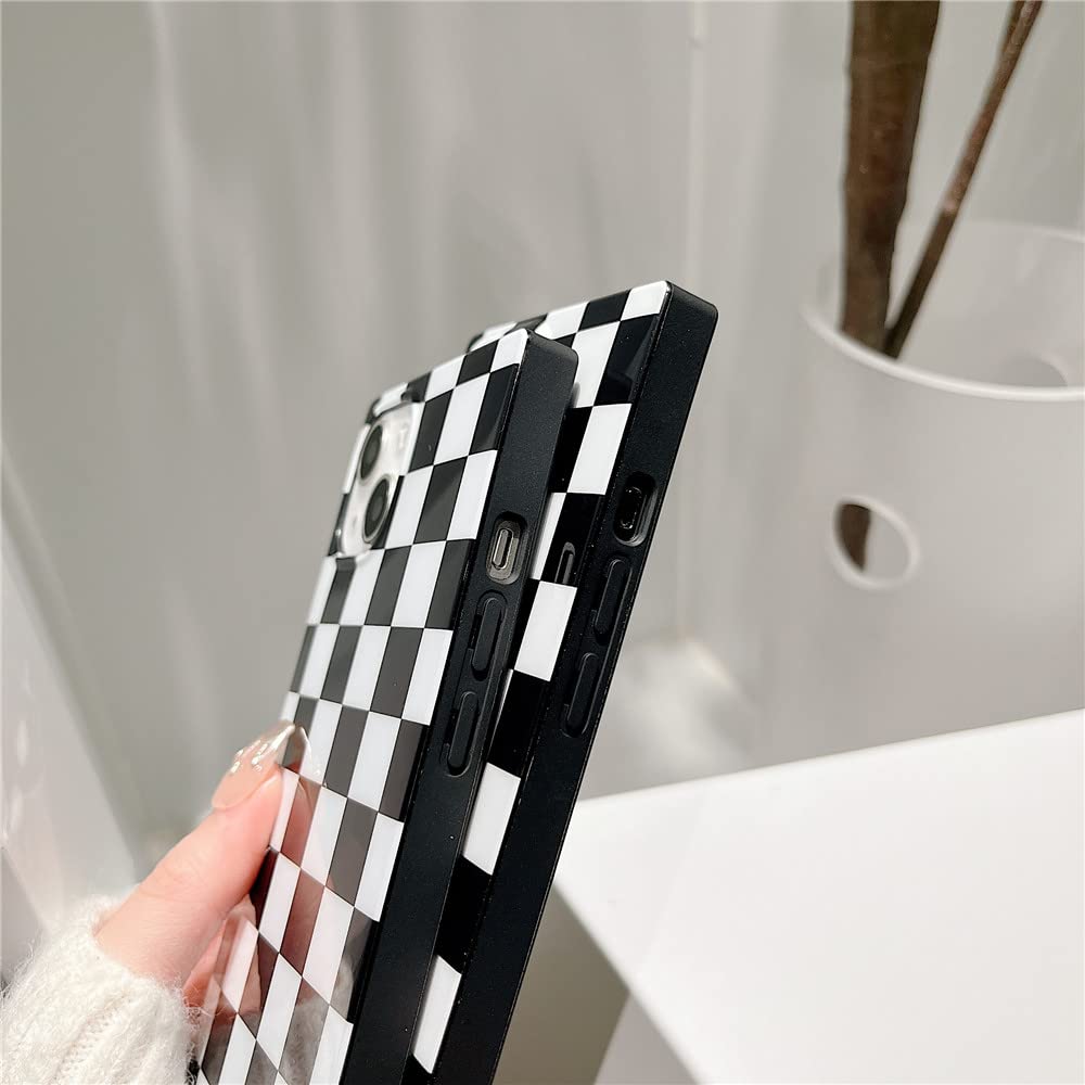 Cocomii Rectangle Geometric Pattern Phone Case for iPhone 13 Pro Max 6.7 inch - Glossy Protective Cover with Checkered Design for Women, Men & Girls - Perfect for Everyday Use, Work & Travel