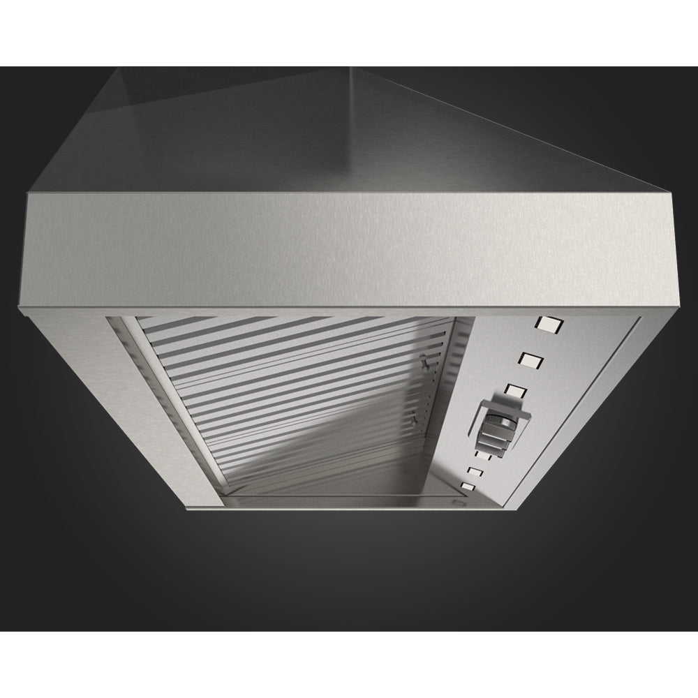 Fulgor Milano 48 Inch 1000 CFM Professional Stainless Steel Wall Mount Range Hood - Model F6PC48DS1 | Powerful Ventilation for Modern Kitchens & Open Concept Homes