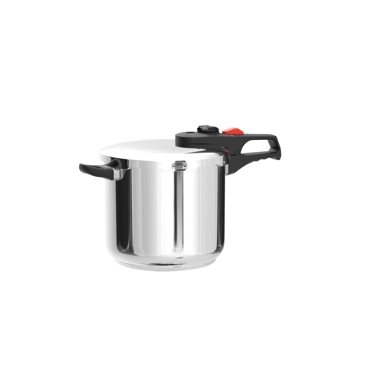 Magefesa Practika Plus 8-Quart Stainless Steel Pressure Cooker - 18/10 Induction Compatible with 5-Layer Heat Diffuser & 5 Safety Systems - Perfect for Canning, Stewing & Fast Cooking in Kitchens